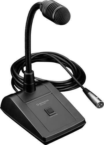 Monacor PDM-302PTT ELA-Tischmikrofon dynamisch in Schwarz mit XLR-Anschluss - Bild 1