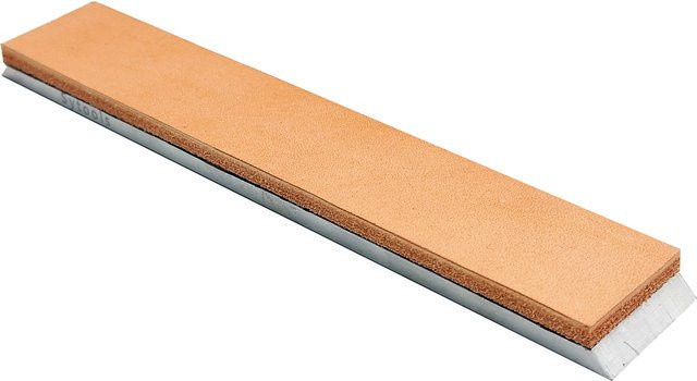 Sy tools Leder-Honband Messerschärfer mit Aluminiumlegierung-Basis, Braun, B: 15,2 cm, T: 2,5 cm, H: 2,5 cm - Bild 1