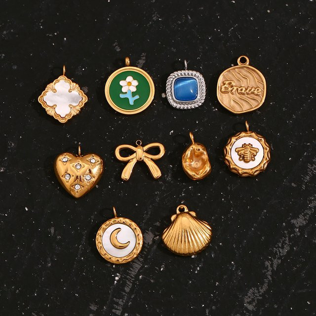 E.B.belle Anhänger, Titan, 18K vergoldet, Moon Bee Brave, Unisex - Bild 1