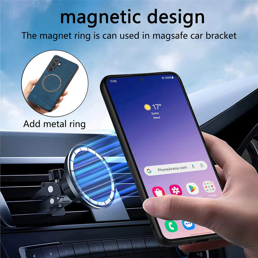Luxus 2-in-1 Leder-Buchhülle für Samsung Galaxy A57 A56 A36 A35 A27 A17 A16 A15 A06 in Blau - Bild 5