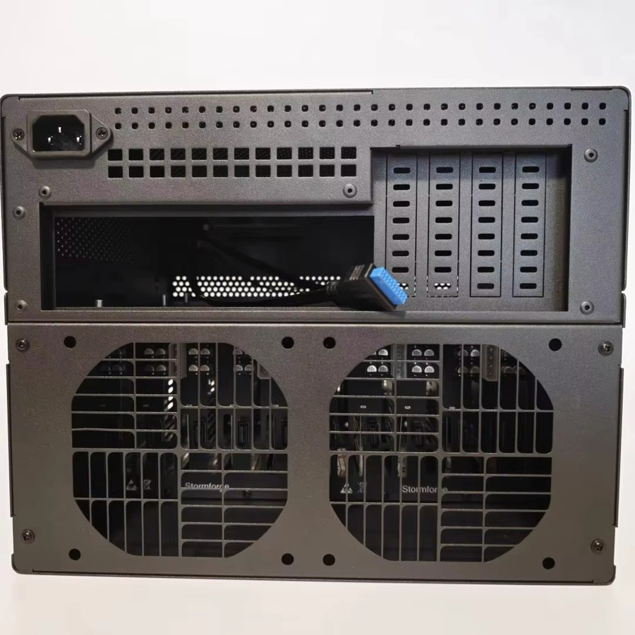 VBNM NAS-Servergehäuse in Schwarz mit 10 HDD-Einschüben, MATX-Chassis aus 0,8mm verzinktem Stahl mit SATA und SAS Hot-Swap Backplane für 2,5 und 3,5 Zoll Festplatten - Bild 4