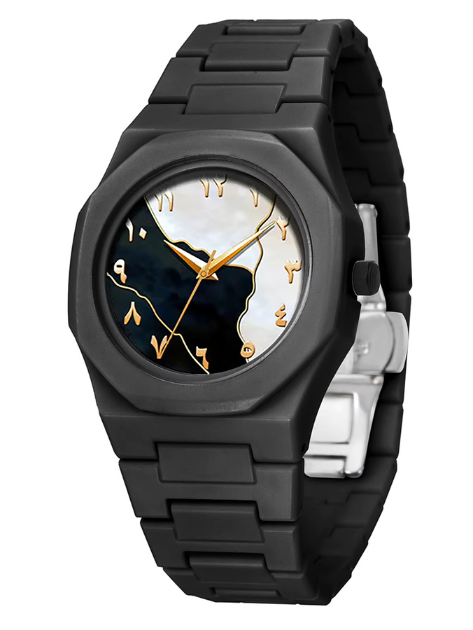CMK Digitaluhr, Quarz, Kunststoffarmband, Schwarz, Herren - Bild 4