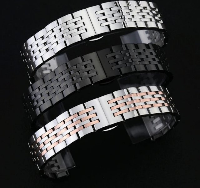 Zhangeer Uhrenarmband Edelstahl, Silber, Unisex - Bild 1