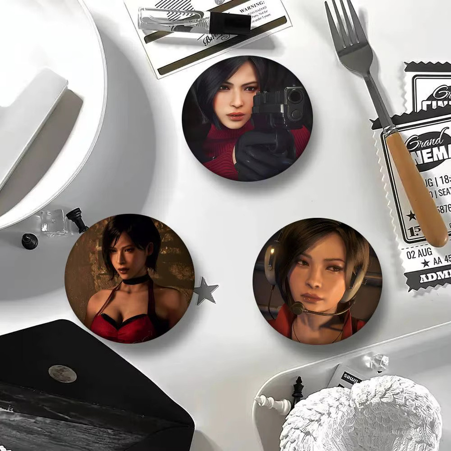 Brosche Ada Wong Resident Evil, Rundes Abzeichen, Anstecknadel - Bild 4