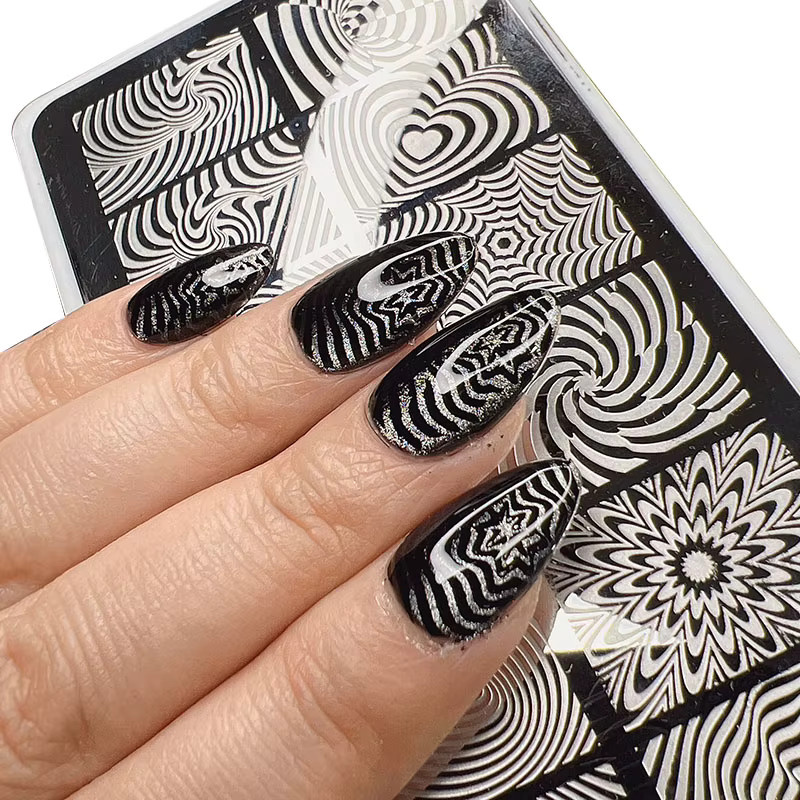 Xmq Nail Art Stempelplatten, Blumen Vorlage, Glänzend - Bild 2