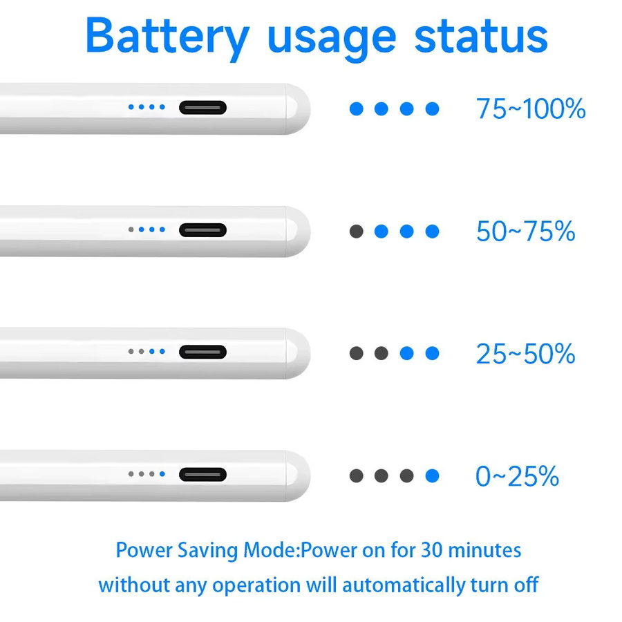 Apple Stylus Pen mit Palm Rejection für iPad Air M2, Pro 13, Pro 12,9 und iPad 10. Generation in Weiß - Bild 4