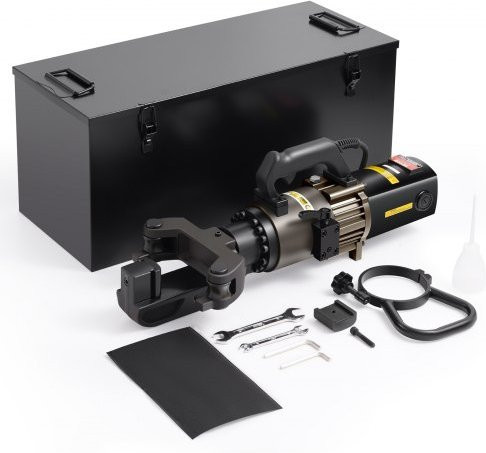 VEVOR Elektrische Hydraulische Bewehrungsbiegemaschine 2000W Schwarz NRB-32 mit Werkzeugkoffer und Ölkännchen - Bild 1
