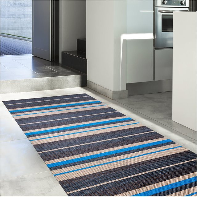 Karat Vinyl-Läufer Palermo blau gestreift modern - Bild 1