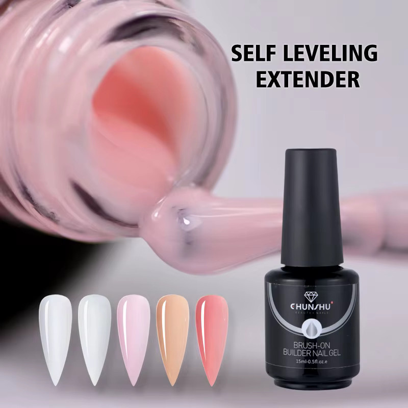 CHUNSHU Selbstnivellierendes Gummi-Basisgel, 15 ml, milchig weiß - Bild 4