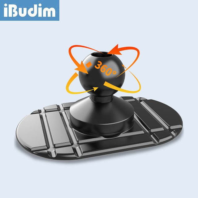iBudim Handyhalterung für das Auto mit 17mm Kugelgelenk-Adapter und GPS-Halterung in Schwarz - Bild 1