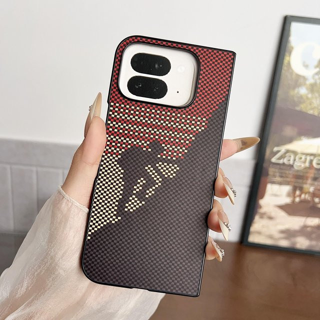 Magnetische Kevlar Schutzhülle für Google Pixel 10 Pro Fold, ultra-dünnes Falt-Case mit kabellosem Laden, Multicolor - Bild 1