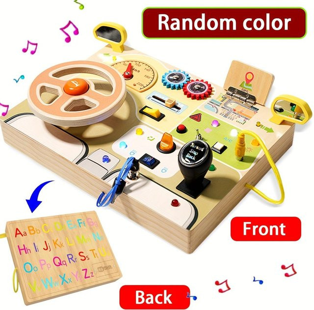 Linyi toy Lenkrad aus Holz bunt 3-6 Jahre - Bild 1