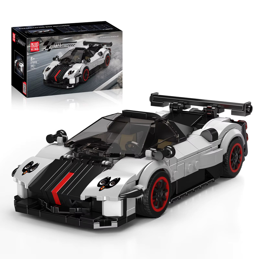 Mould King MOC Sportwagen Baustein Set Weiß DIY Modellbau Kit für Kinder ab 8 Jahren - Bild 6
