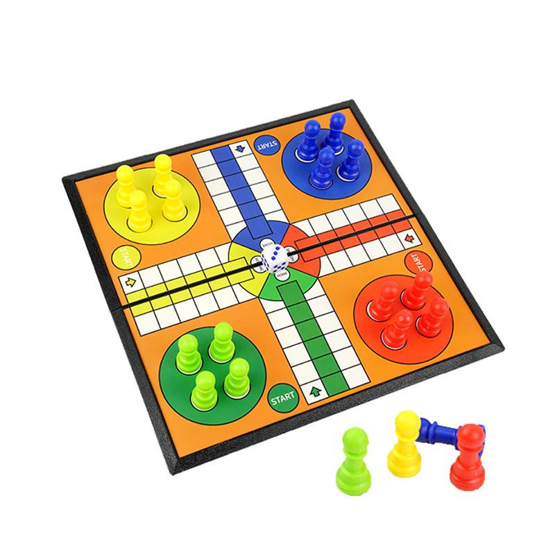 UYAOZHISHANG Ludo Schach Backgammon Spielset Brettspiel faltbar bunt - Bild 2