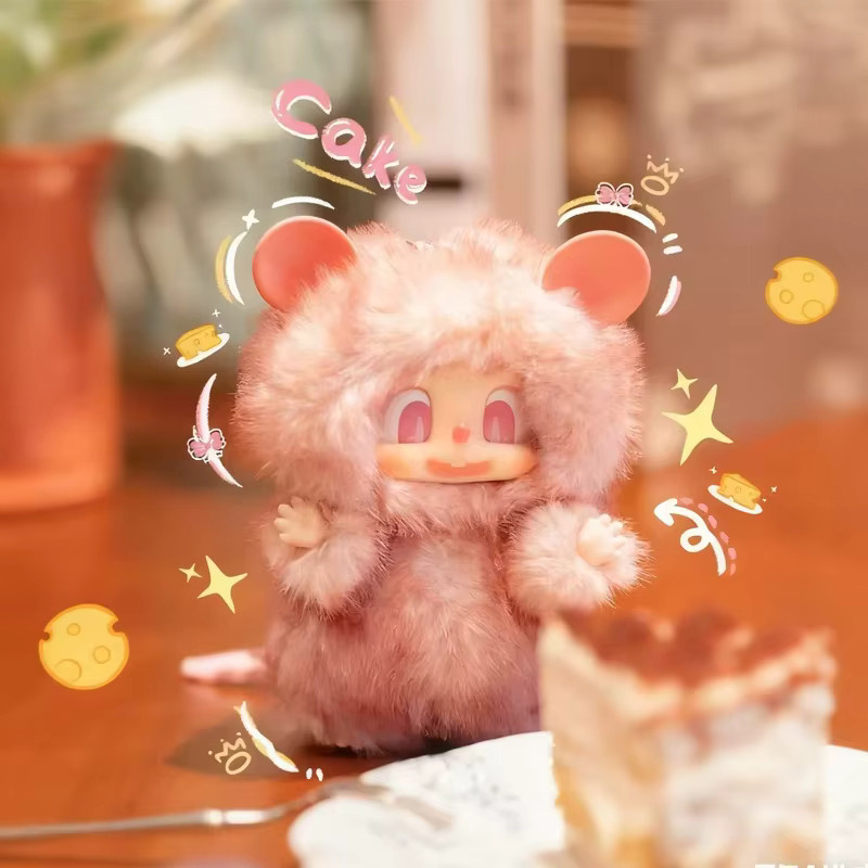 52TOYS Pippa V1 Macaron Serie Blind Box, Käse Maus Plüsch Puppe, Tasche Anhänger - Bild 1