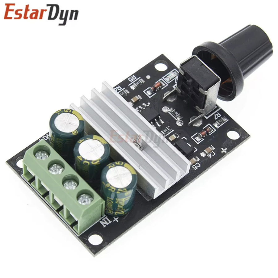 Estardyn PWM-Motorgeschwindigkeitsregler 3A 80W DC 6-28V mit Potentiometer für DC-Motoren, Lüfter und Pumpen - Bild 4