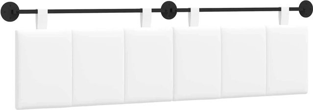 vidaXL Wandmontiertes Polsterpaneel in Weiß mit Stoffbezug, B/H/T: 190 x 55 x 5 cm - Bild 1