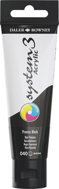 Daler-Rowney System 3 Acrylfarbe Schwarz - Bild 1