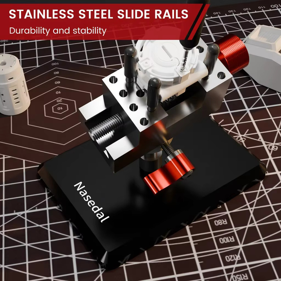 Nasedal Mini-Präzisionsmodell-Schraubstock aus Edelstahl mit verstellbarer Klemme für Gundam-Modelle und Hobby-DIY-Arbeiten - Bild 3