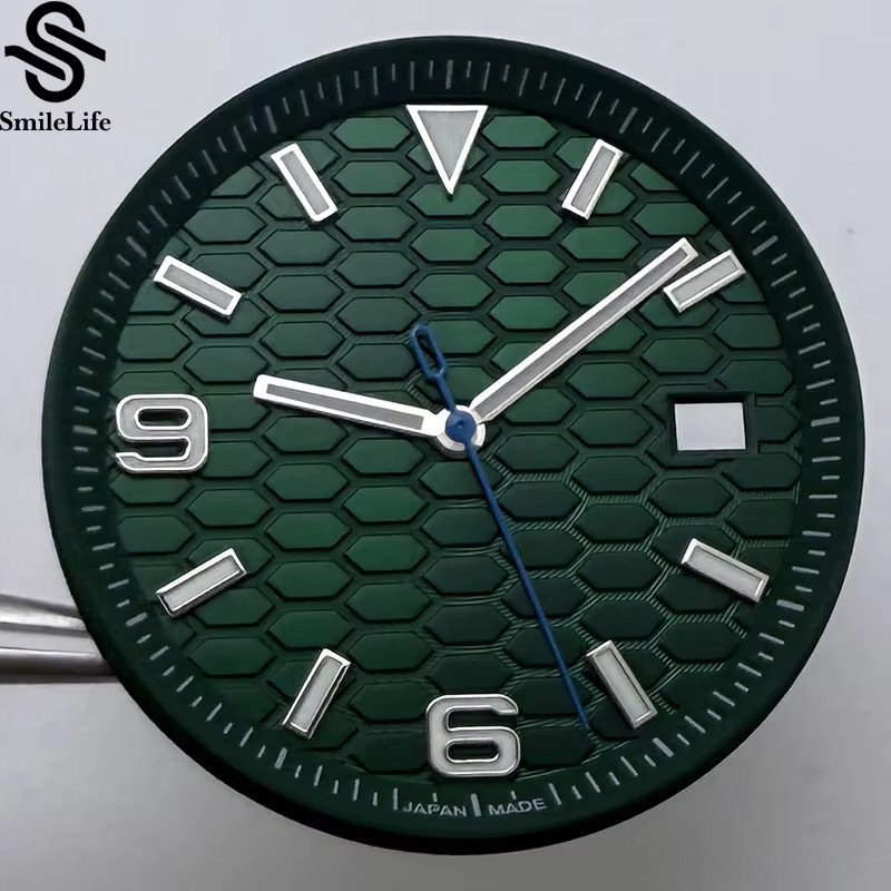 SmileLife Zifferblatt, grün leuchtend, 33,8 mm, für NH35 Automatikwerk, Uhrenzubehör - Bild 3