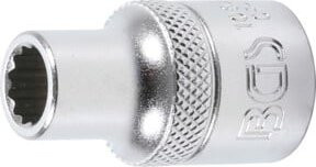 BGS Steckschlüssel-Einsatz Zwölfkant 10629, Antrieb Innenvierkant 12,5 mm (1/2 Zoll), Schlüsselweite 9 mm, Silber - Bild 1