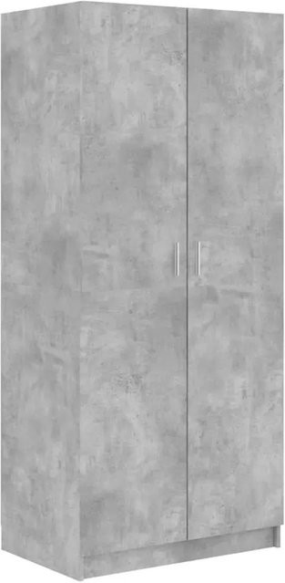 vidaXL Kleiderschrank aus Holzwerkstoff in Betongrau, B/T/H: 80 x 52 x 180 cm - Bild 1