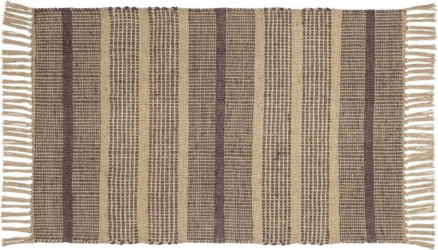 Wenko Badematte Sambu in Grau mit Streifenmuster aus Jute, B/B: 50 x 80 cm - Bild 1
