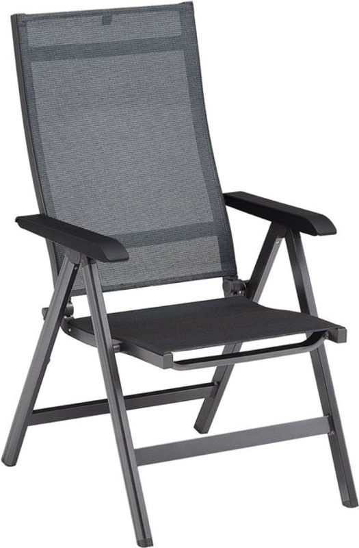 Kettler Basic Plus Premium Klappstuhl aus Aluminium und Outdoorgewebe in Anthrazit, H x B x T: 113 x 60,5 x 72 cm - Bild 2