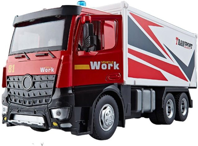 Linyi toy car Container LKW Modell, 1:18, mit Licht- und Musikfunktion, ab 14 Jahren - Bild 1