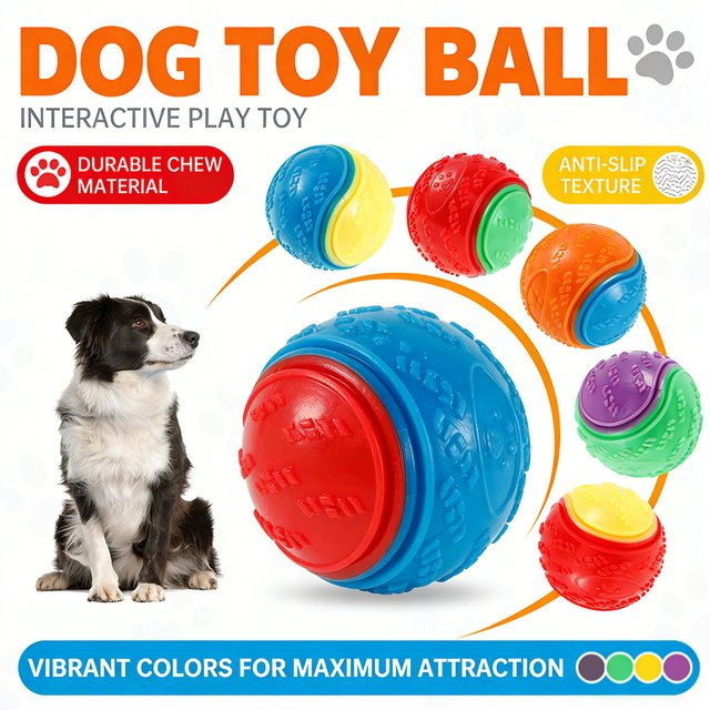 Willstar Quietschende Bälle, Hundespielzeug, 6-teiliges Set - Bild 1