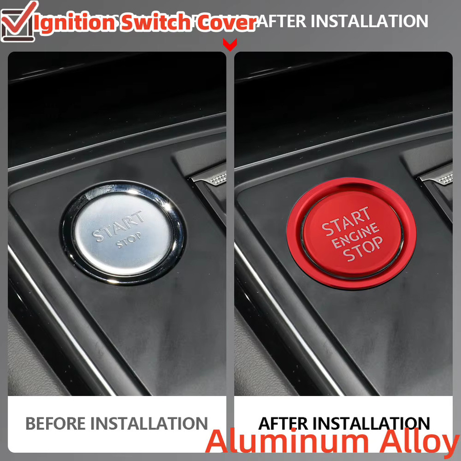 Start-Stopp-Knopf Abdeckung aus Aluminiumlegierung für Peugeot 5008 3008 408 508L 2008 308 4008 Zubehör - Bild 2
