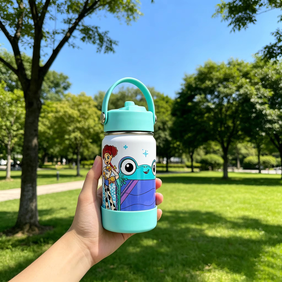 Disney Jessie & Lilypad Edelstahl-Becher mit Farbverlauf in Blau, 12oz (ca. 355 ml) - Bild 1
