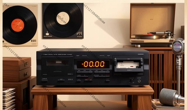 Panasonic KX-W321 Dual-Kassetten-Deck mit elektronischer Steuerung in Schwarz - Bild 1