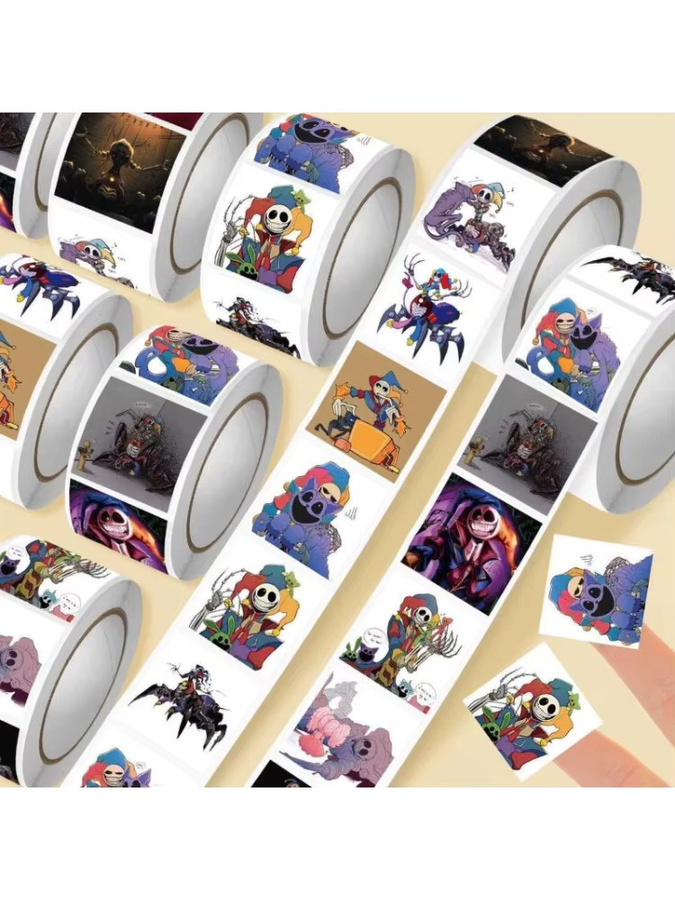 500 Stück Poppy Playtime Kawaii Sticker Set mit bunten Cartoon-Charakteren für DIY Graffiti und Handyhüllen - Bild 7