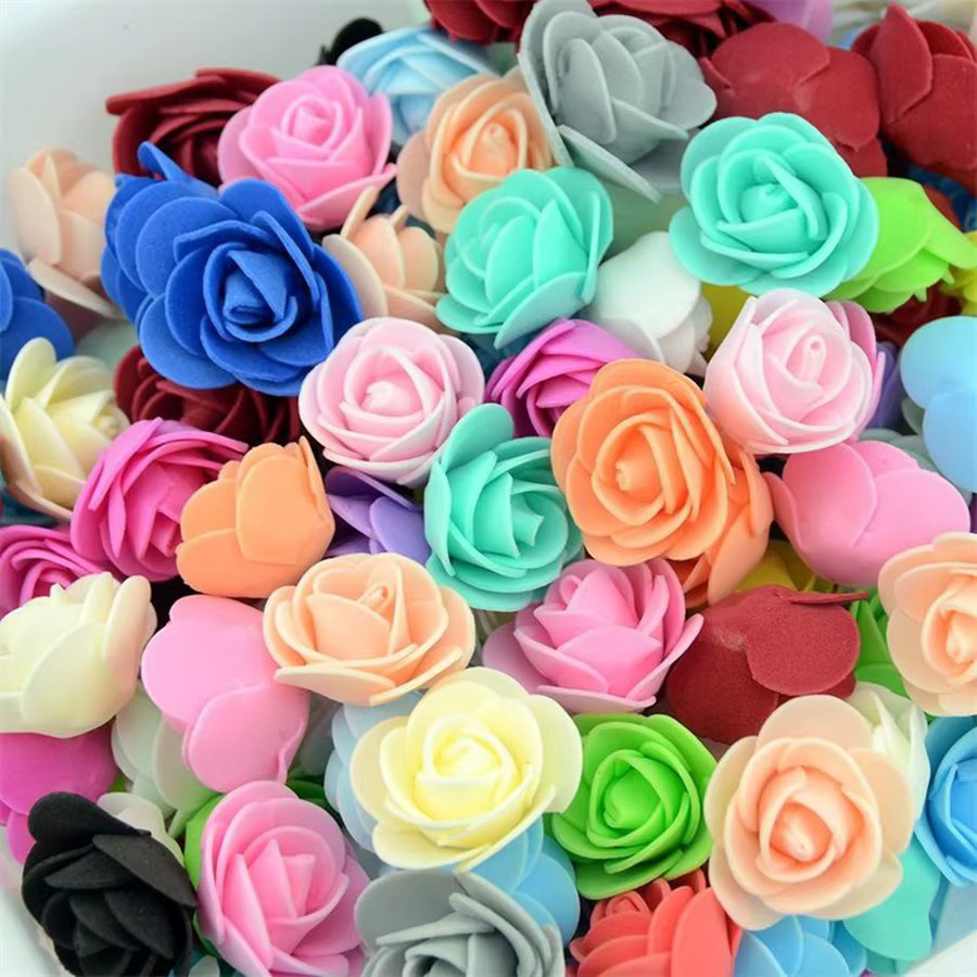 ZQCY Künstliche Rosen aus PE-Schaumstoff in Weiß und Multicolour für Tischdekoration, Hochzeiten und DIY-Geschenke - Bild 1