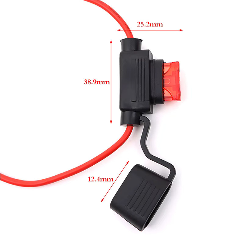 Wasserdichter Sicherungshalter mit Steckdose und Hahn-Adapter für Mikro, Mini und Standard Sicherungen, 30A Klingen Sicherung für Auto und Motorrad - Bild 2