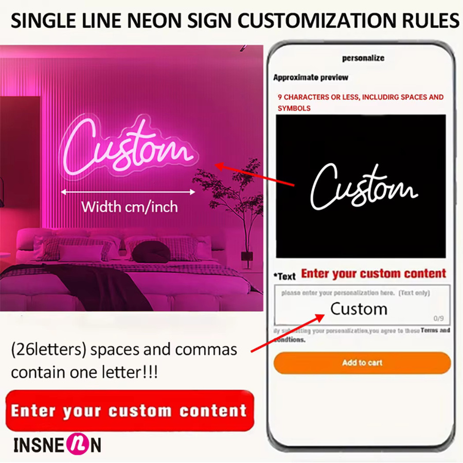 Personalisiertes Neon-LED-Schild in Weiß für Wanddekoration und Kinderzimmer - Bild 2