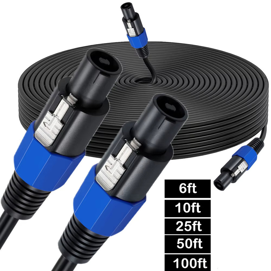 UXG Speakon auf Speakon Audiokabel Schwarz Professionelles Kupfer-Lautsprecherkabel mit Drehverschluss - Bild 5