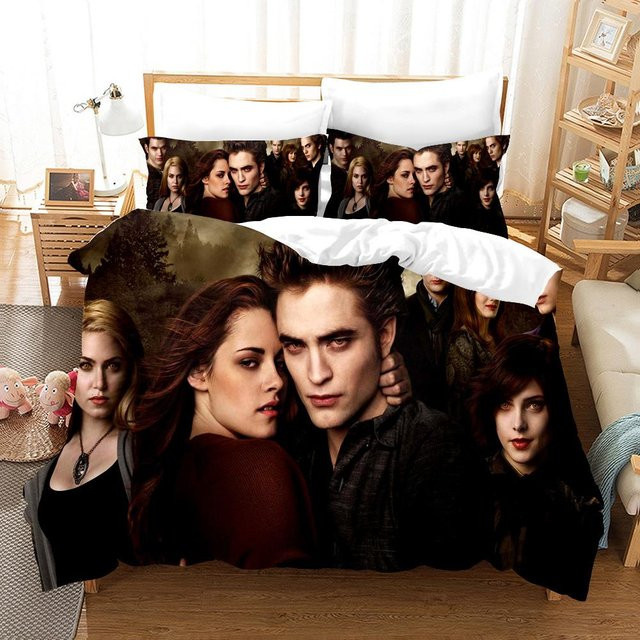 Twilight 3D Bettwäsche Set für Erwachsene mit Bettbezug und Bettdecke, Design Film Motiv, EU Single Größe B: 135 cm x H: 200 cm, 3-teilig - Bild 1
