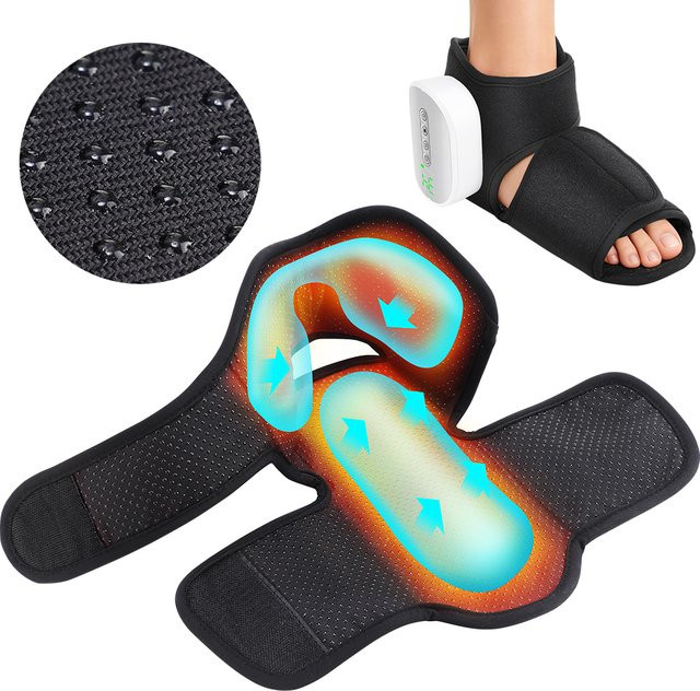 DeMoce Kabelloses Luftdruck-Knöchelmassagegerät mit Heizung und Vibration, Unisex - Bild 1