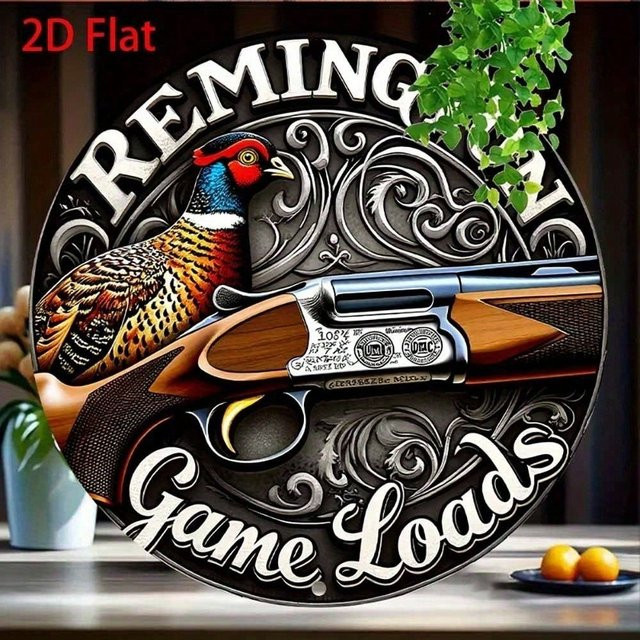 Rundes Metallschild CIFBUY Vintage Americana Wandkunst für Bar und Garage, Durchmesser: 20,32 cm, Mehrfarbig - Bild 1