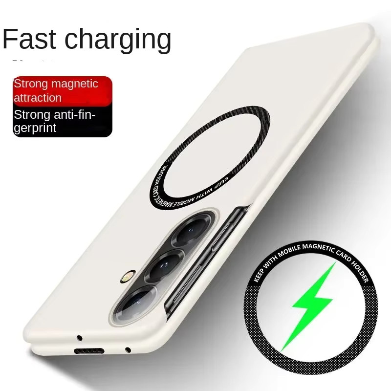 Samsung MagSafe Schutzhülle für Galaxy Z Fold 7 5G in Orange oder Weiß, ultradünne magnetische Hülle mit Hautgefühl und kabelloser Ladefunktion - Bild 1