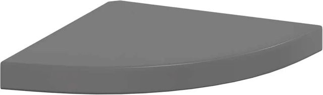 vidaXL Eck-Schweberegal in Hochglanz-Grau aus MDF und Metall, B/T/H: 35 x 35 x 3,8 cm - Bild 1