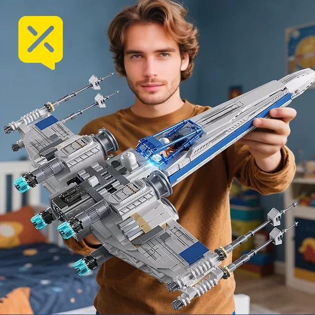 TOYLINX Star Wars X-Wing Space Fighter, Bausteine Set, mit LED-Lichtsteine - Bild 1