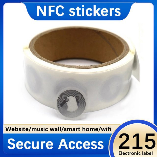 Selbstklebende NFC-Etiketten NFC 215, 13,56 MHz, ISO14443A, universell einsetzbare transparente Aufkleber, Weiß - Bild 1