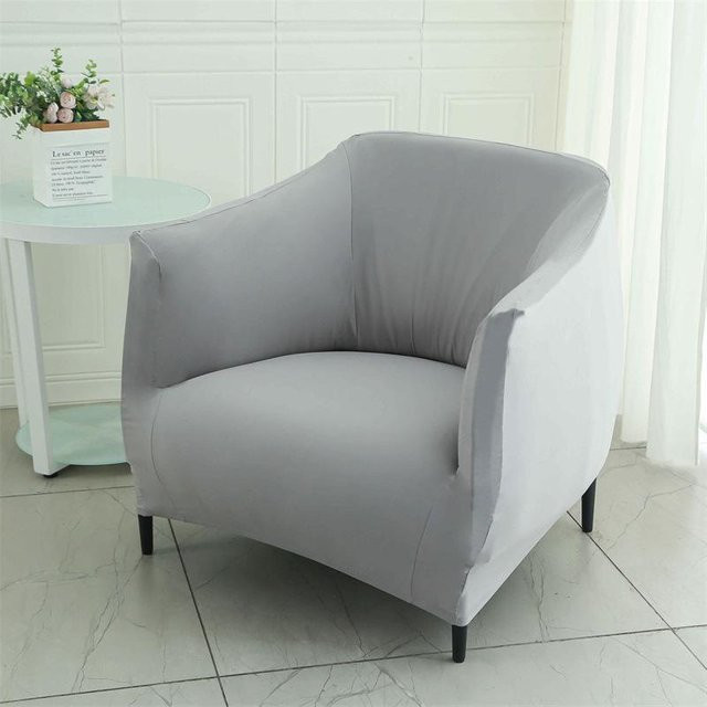 Yiran Furniture Sessel mit floralem Design in Grau, elastisches Polster-Sofa für Apartment oder Büro, B/T/H: 70 x 67 x 48 cm - Bild 1