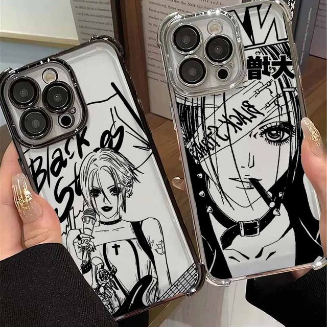 Anime NANA Handyhülle für iPhone 17 AIR 16E 16 15 14 13 12 11 XS Pro Max mini Plus sturzsicher und galvanisiert - Bild 1
