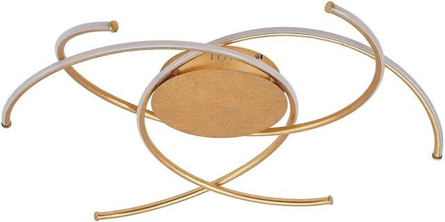 Lindby LED Deckenleuchte Yareli, dimmbar, 3-flammig, Gold Messing aus Metall - Bild 1