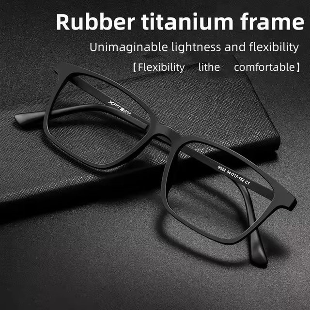 LOERHUNAR Korrektionsbrille, Quadrat, Vollrand, Titan TR90, Unisex, Schwarz - Bild 1