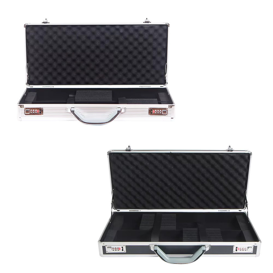 ALIKAN Messertasche aus Aluminium in Silber, B/T/H: 52 x 23,5 x 8,5 cm - Bild 4